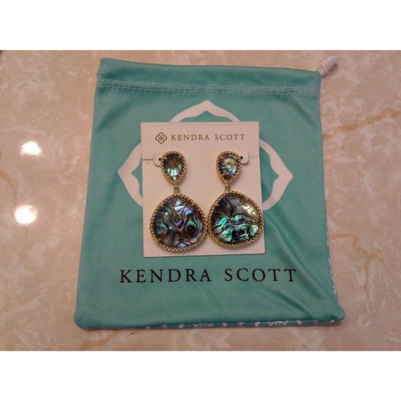 Kendra Scott Abalone Shell Gold Penny Earrings